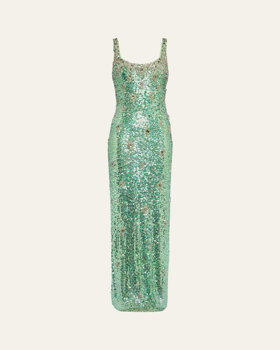 Ezra Crystal Sequined Gown